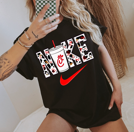 EAT MORE CHICKEN CHECK T-SHIRT - PREORDER