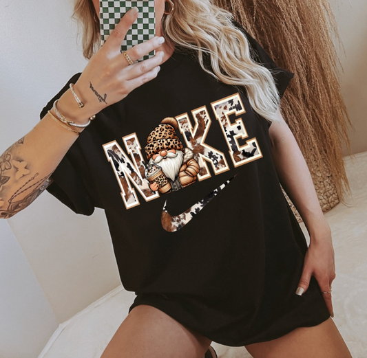 COW PRINT SANTA CHECK T-SHIRT - PREORDER